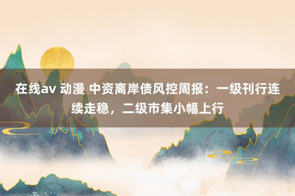 在线av 动漫 中资离岸债风控周报：一级刊行连续走稳，二级市集小幅上行
