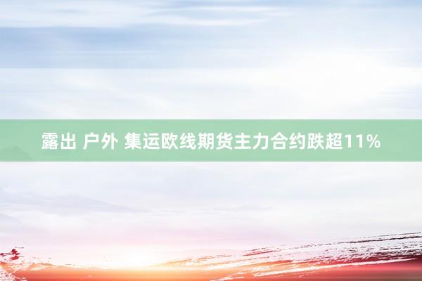 露出 户外 集运欧线期货主力合约跌超11%
